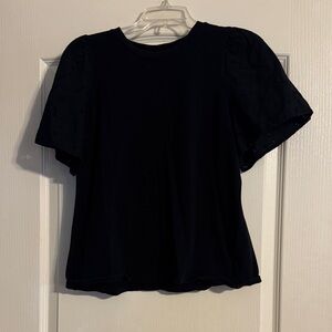a new day Black Short Sleeve Top